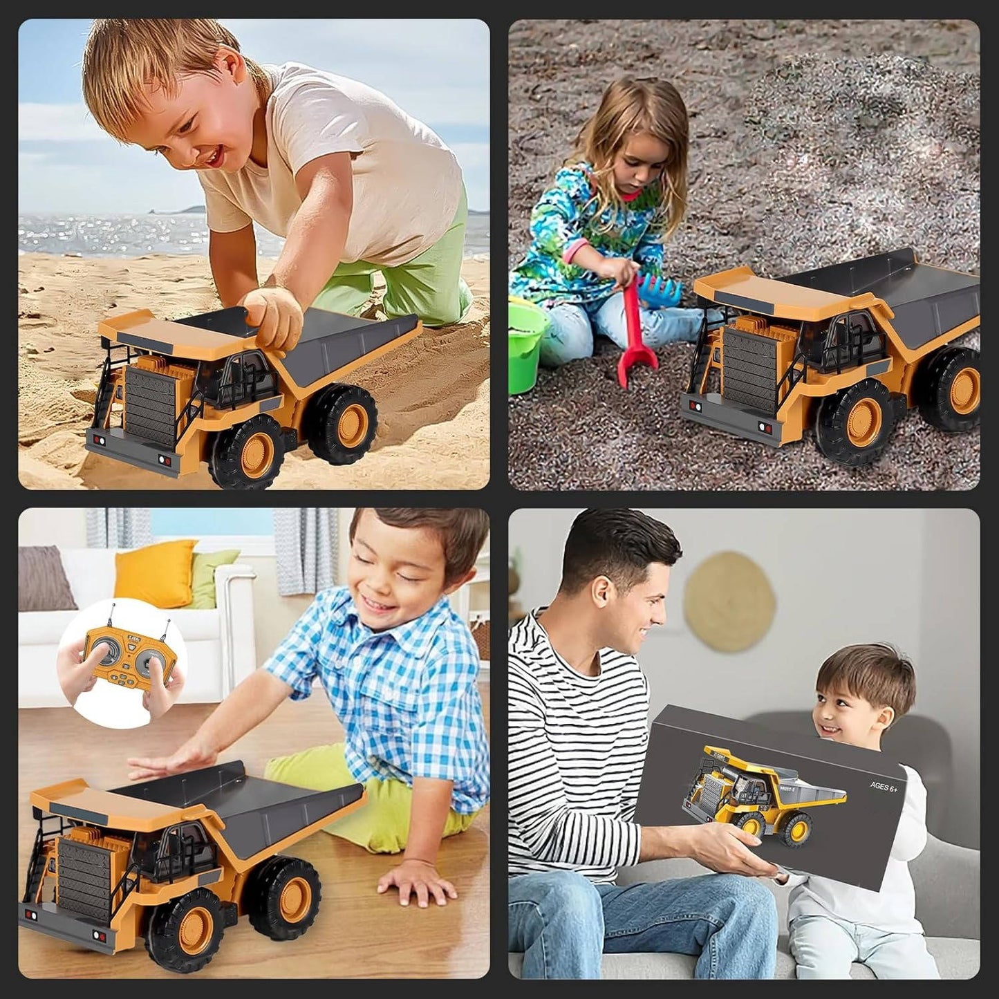 4WD RC Construction Truck – Excavator, Bulldozer & Dump, Built Tough