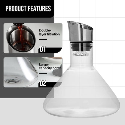 Crystal Glass Wine Decanter – Smoother Sips, Instantly