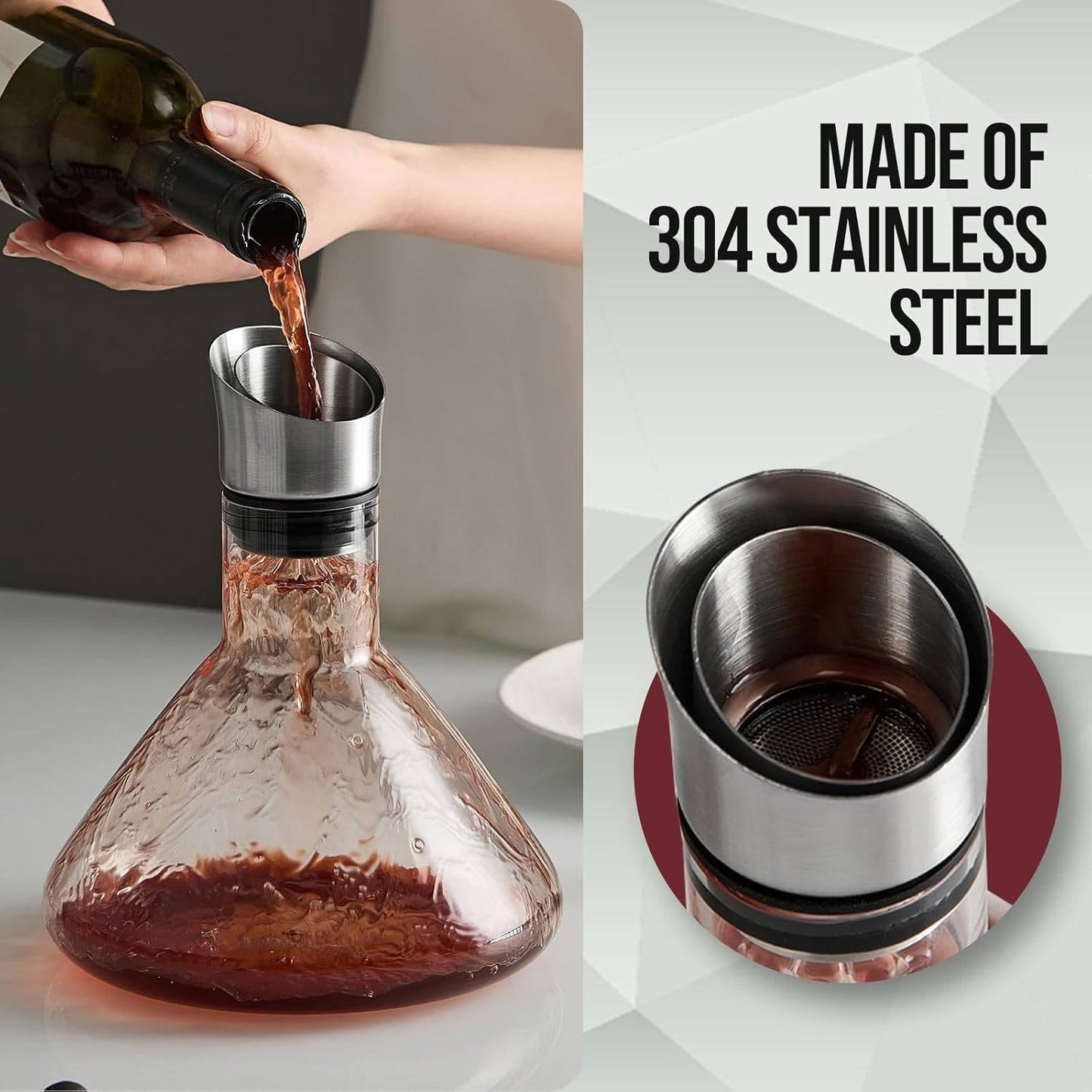 Crystal Glass Wine Decanter – Smoother Sips, Instantly