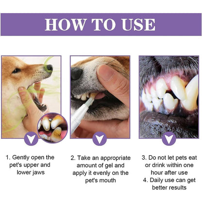 3-Set Dog Oral Care Gel – Fresher Breath, Healthier Gums