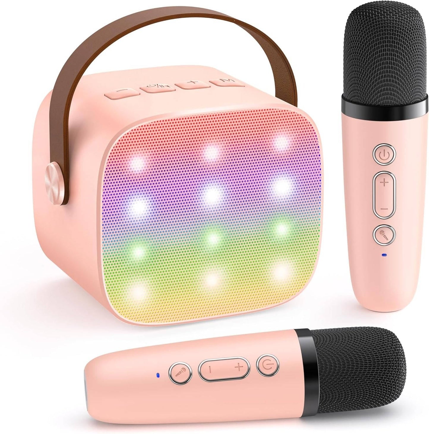 Mini Karaoke Machine with 2 Wireless Mics – Party Starter for Any Age