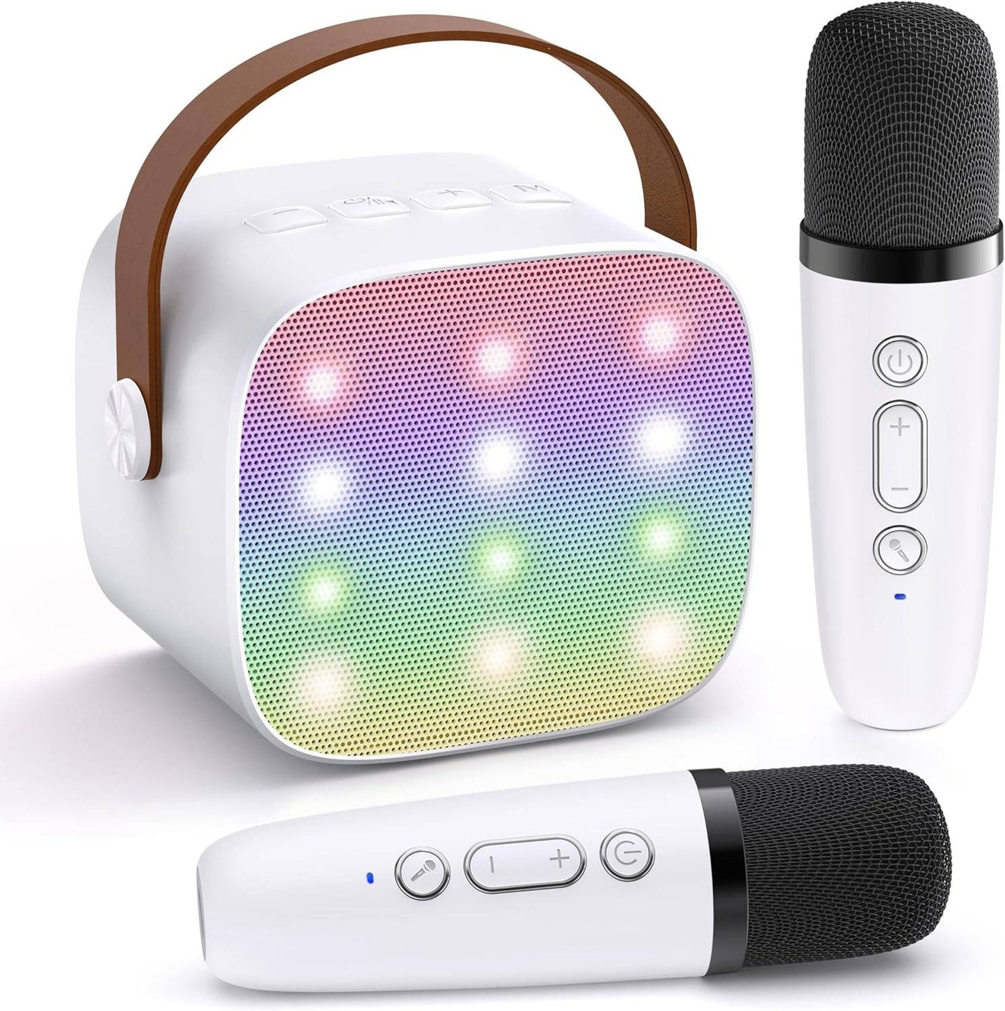 Mini Karaoke Machine with 2 Wireless Mics – Party Starter for Any Age