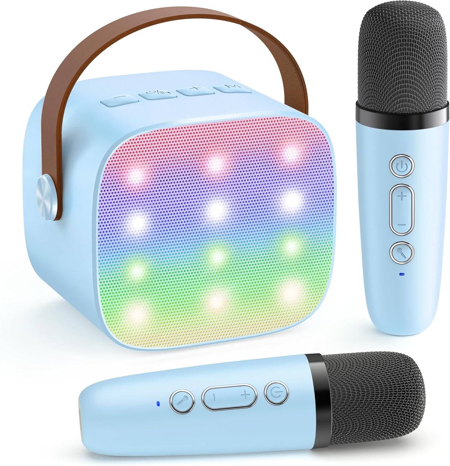 Mini Karaoke Machine with 2 Wireless Mics – Party Starter for Any Age