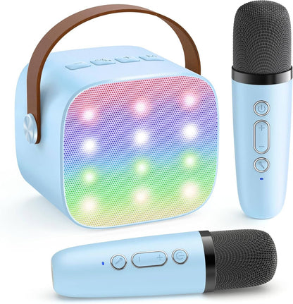Mini Karaoke Machine with 2 Wireless Mics – Party Starter for Any Age