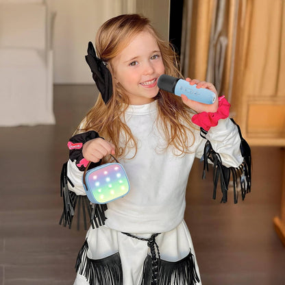 Mini Karaoke Machine with 2 Wireless Mics – Party Starter for Any Age