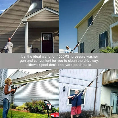 Telescoping Pressure Washer Extension Wand – Tackle the Toughest Spots from the Ground