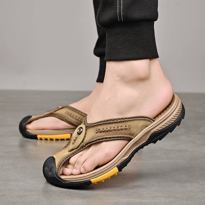 Water-Resistant Toe-Ring Flip Flops for Men – Beach-Proof All Summer