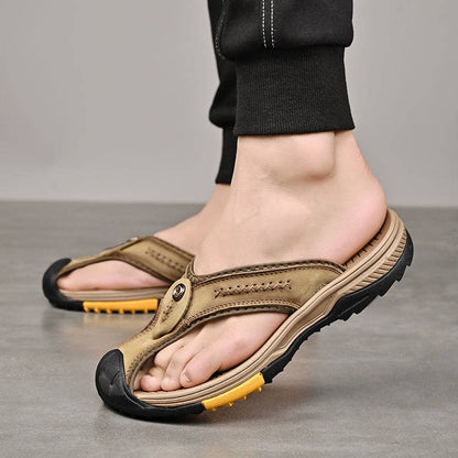 Water-Resistant Toe-Ring Flip Flops for Men – Beach-Proof All Summer