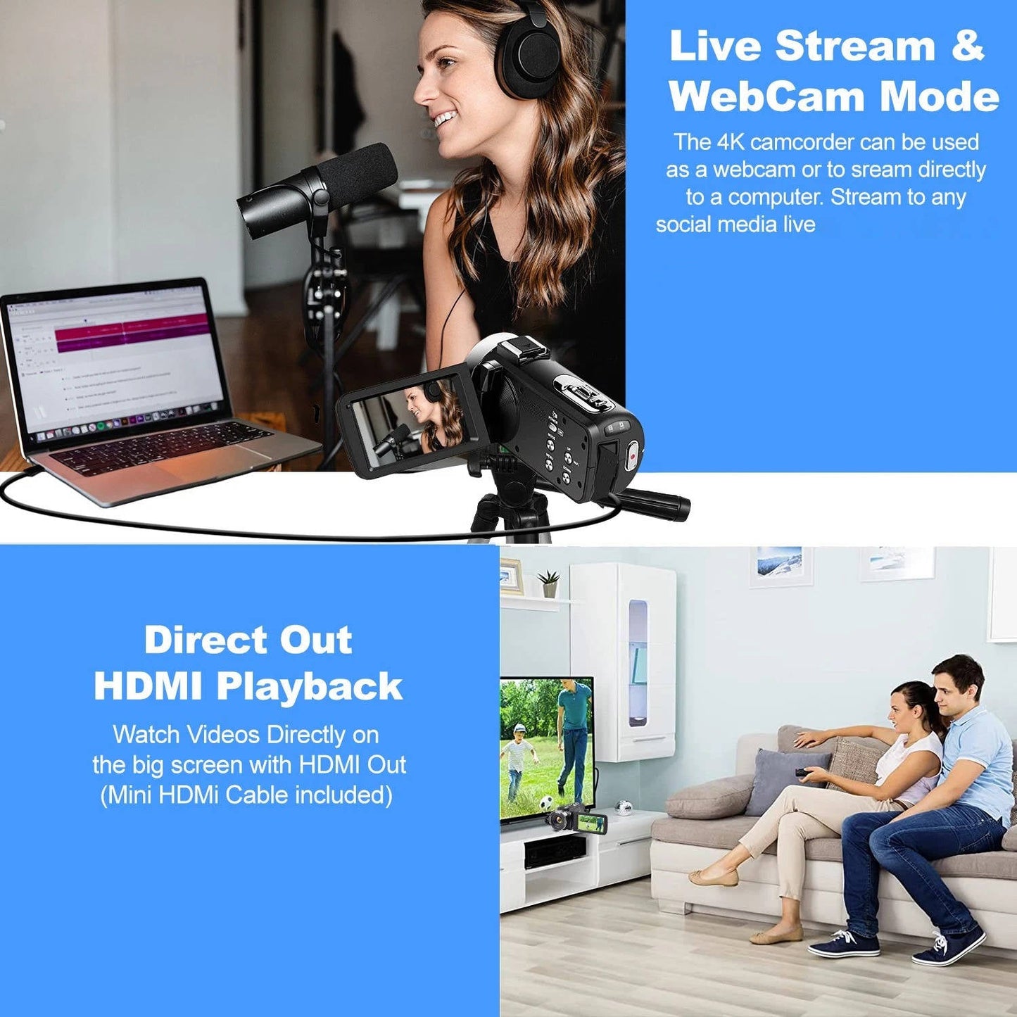 4K WiFi Vlogging Camera – Professional Video, Effortless to Use