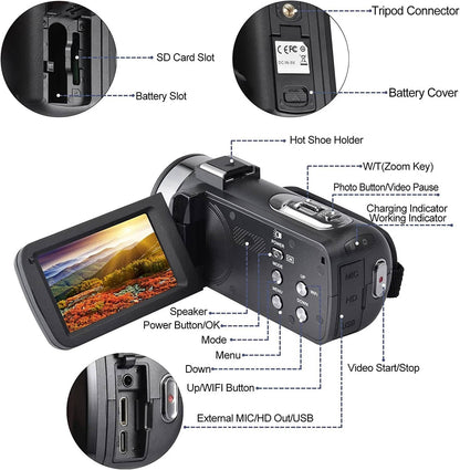 4K WiFi Vlogging Camera – Professional Video, Effortless to Use