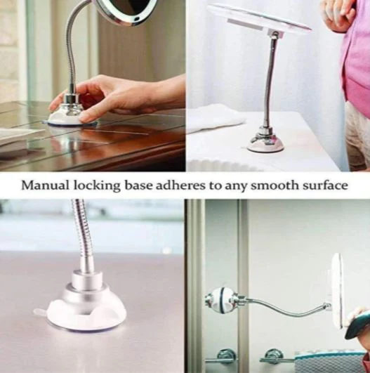 10X Magnifying LED Gooseneck Mirror – Flawless Detail, Every Angle