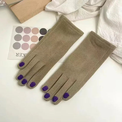 Touch Screen Winter Gloves with Nail Polish Design – Stylish & Functional