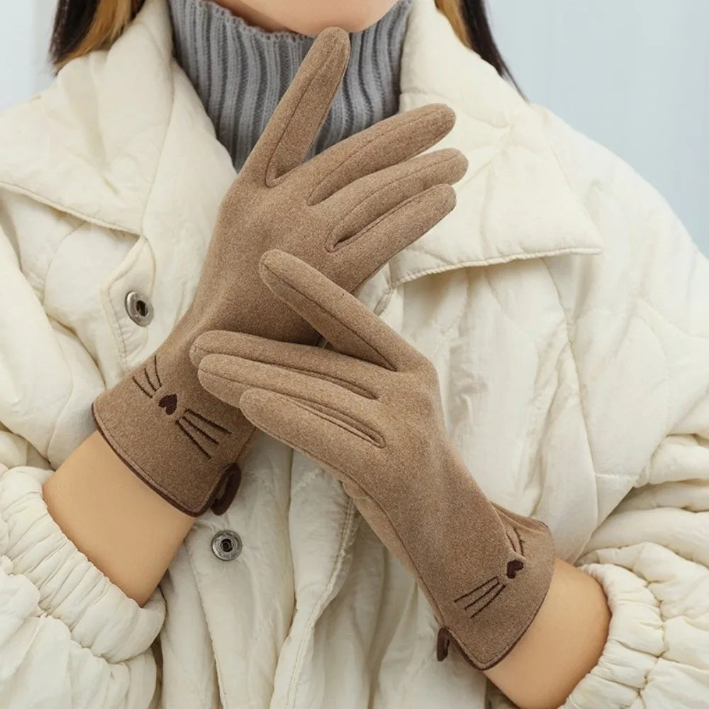 Cat Touchscreen Winter Gloves – Warm, Cute, Functional