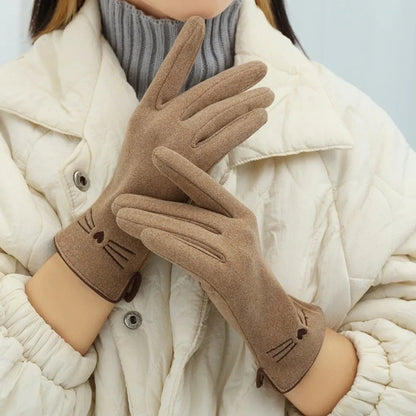Cat Touchscreen Winter Gloves – Warm, Cute, Functional