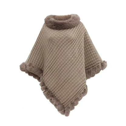 Faux Fur Shawl Cloak – Effortless Luxury for Cold Evenings