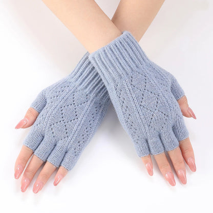 Soft Knit Fingerless Gloves – Cozy Warmth, Full Dexterity