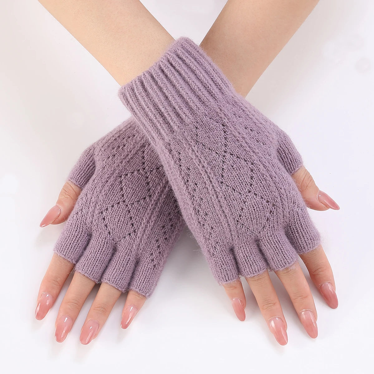 Soft Knit Fingerless Gloves – Cozy Warmth, Full Dexterity