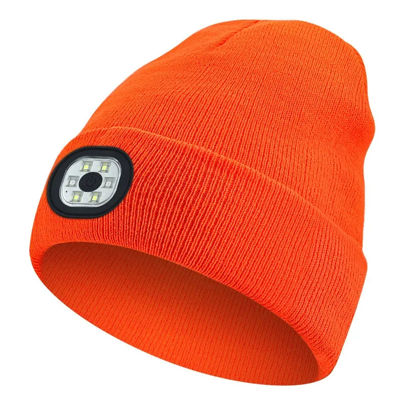 Rechargeable LED Beanie Hat – Hands-Free Light for Winter Nights