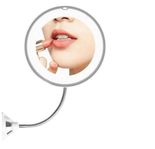 10X Magnifying LED Gooseneck Mirror – Flawless Detail, Every Angle