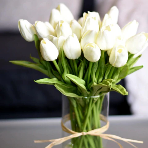 Artificial Tulip Bouquet (10-Pack) – Fresh Color, No Maintenance