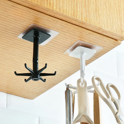 360° Rotating Self-Adhesive Utility Hooks – Stick It, Hang It, Done