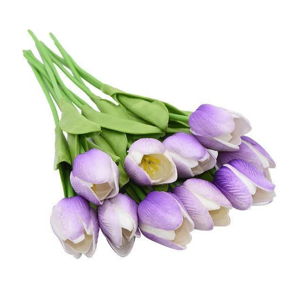 Artificial Tulip Bouquet (10-Pack) – Fresh Color, No Maintenance
