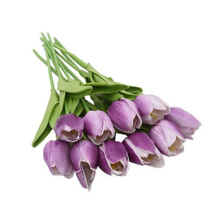 Artificial Tulip Bouquet (10-Pack) – Fresh Color, No Maintenance