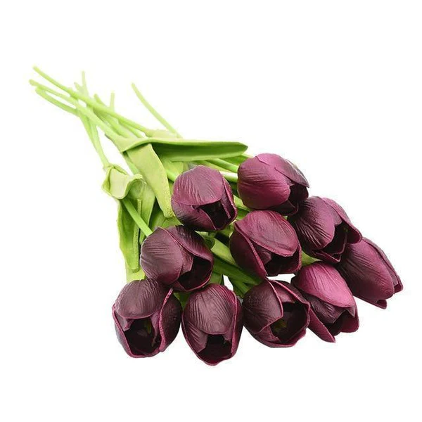 Artificial Tulip Bouquet (10-Pack) – Fresh Color, No Maintenance