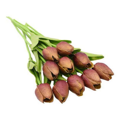 Artificial Tulip Bouquet (10-Pack) – Fresh Color, No Maintenance