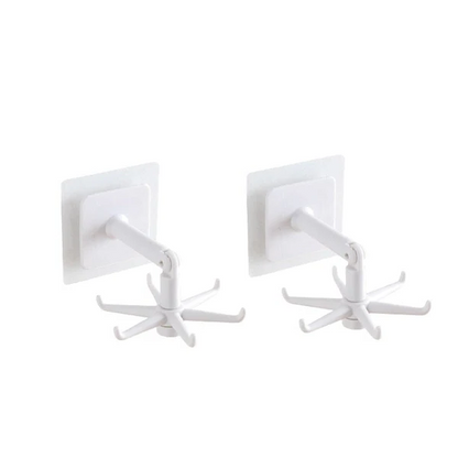 360° Rotating Self-Adhesive Utility Hooks – Stick It, Hang It, Done