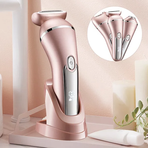 3-in-1 Waterproof Electric Shaver for Women – Smooth Skin, Anytime, Anywhere