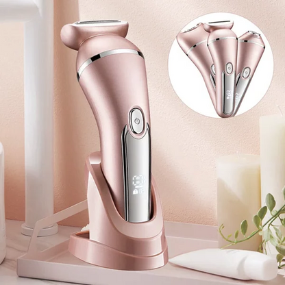 3-in-1 Waterproof Electric Shaver for Women – Smooth Skin, Anytime, Anywhere
