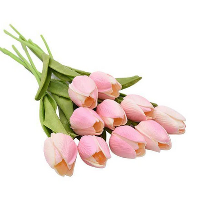 Artificial Tulip Bouquet (10-Pack) – Fresh Color, No Maintenance