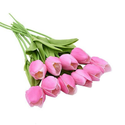 Artificial Tulip Bouquet (10-Pack) – Fresh Color, No Maintenance