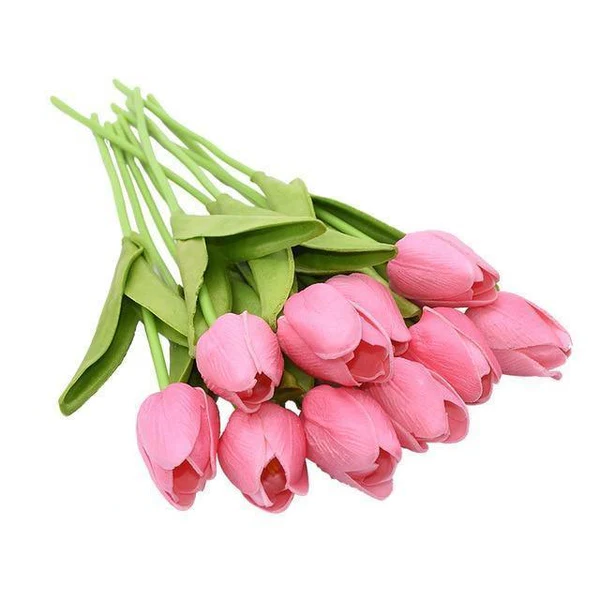 Artificial Tulip Bouquet (10-Pack) – Fresh Color, No Maintenance