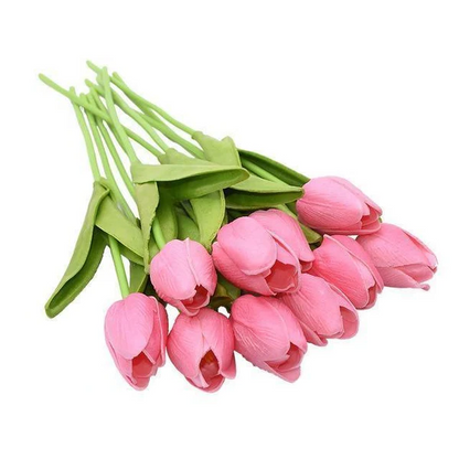 Artificial Tulip Bouquet (10-Pack) – Fresh Color, No Maintenance