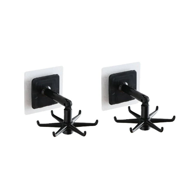 360° Rotating Self-Adhesive Utility Hooks – Stick It, Hang It, Done