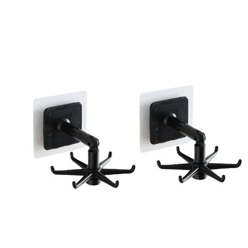 360° Rotating Self-Adhesive Utility Hooks – Stick It, Hang It, Done