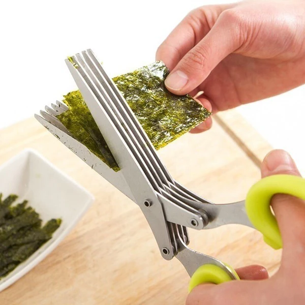 5-Blade Kitchen Herb Scissors – Chop Herbs in Seconds, Not Minutes