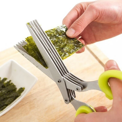 5-Blade Kitchen Herb Scissors – Chop Herbs in Seconds, Not Minutes