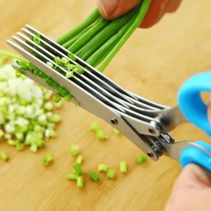 5-Blade Kitchen Herb Scissors – Chop Herbs in Seconds, Not Minutes