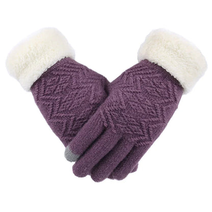 Plush Touch Screen Winter Gloves – Warm, Stylish & Phone-Friendly