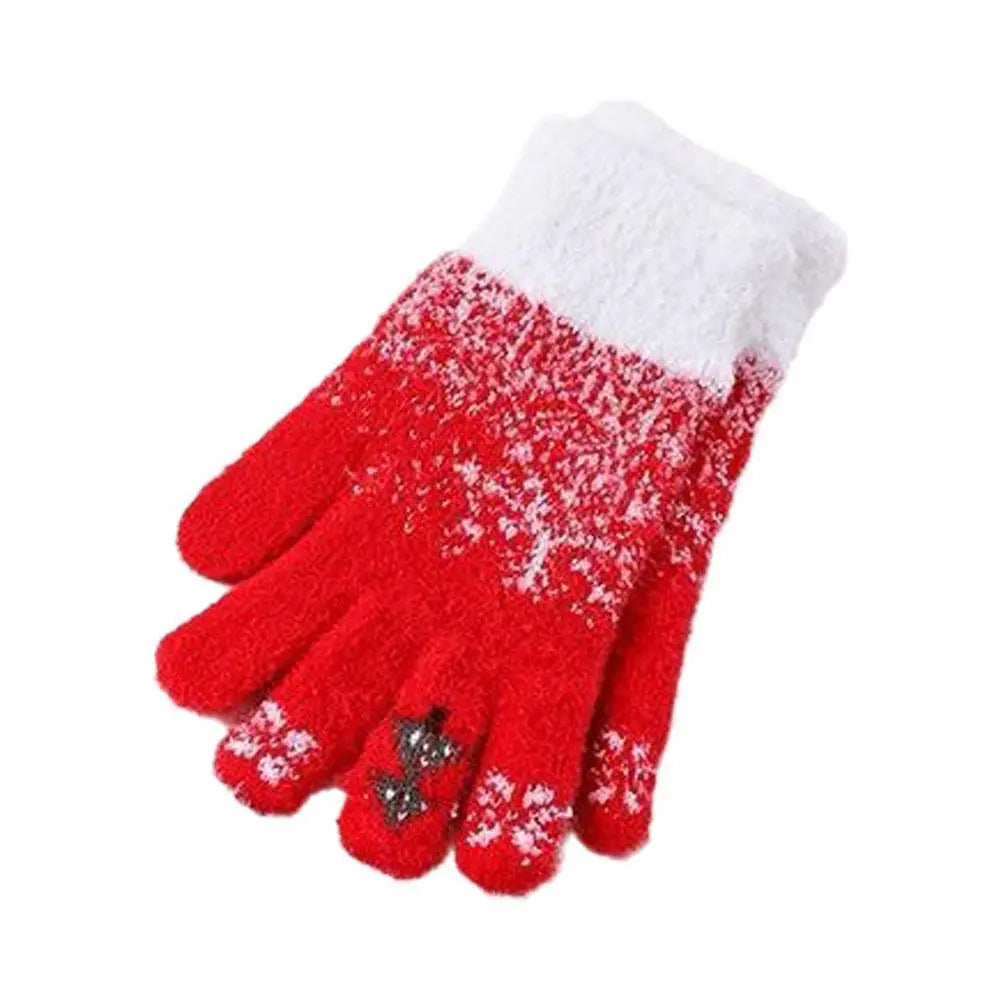Festive Fleece-Lined Fingerless Gloves – Warm Hands, Free Fingers