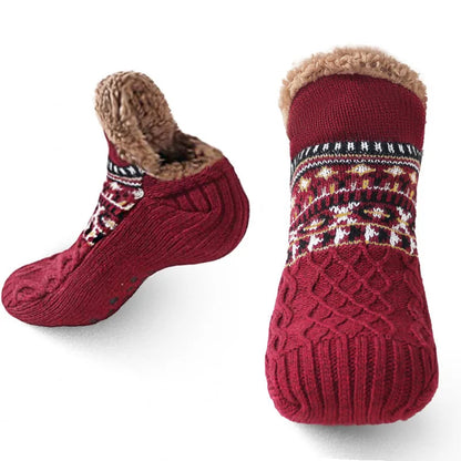 Snow Pattern Winter Floor Socks – Cosy Feet, Festive Vibes