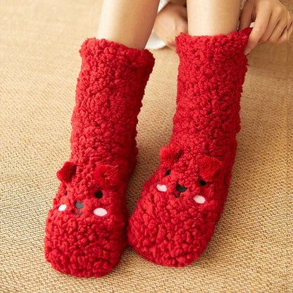 Kawaii Bear Fleece Socks – Cuteness You Can Wear