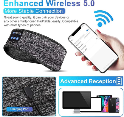 2-in-1 Wireless Sleep Headphones – Comfortable Sound for Bed, Gym & Travel