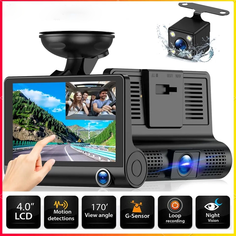 4" Touch Screen Front & Rear Dash Cam – See Every Angle, Stay Protected