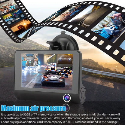 4" Touch Screen Front & Rear Dash Cam – See Every Angle, Stay Protected