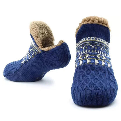 Snow Pattern Winter Floor Socks – Cosy Feet, Festive Vibes