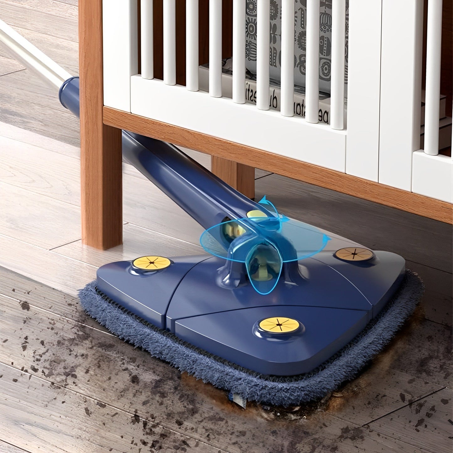 360° Spin Mop – Tight Corners, No Wringing, No Mess